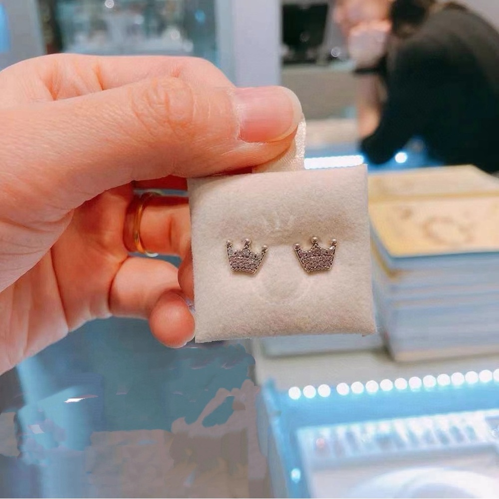 Pandora Crown Stud Earrings